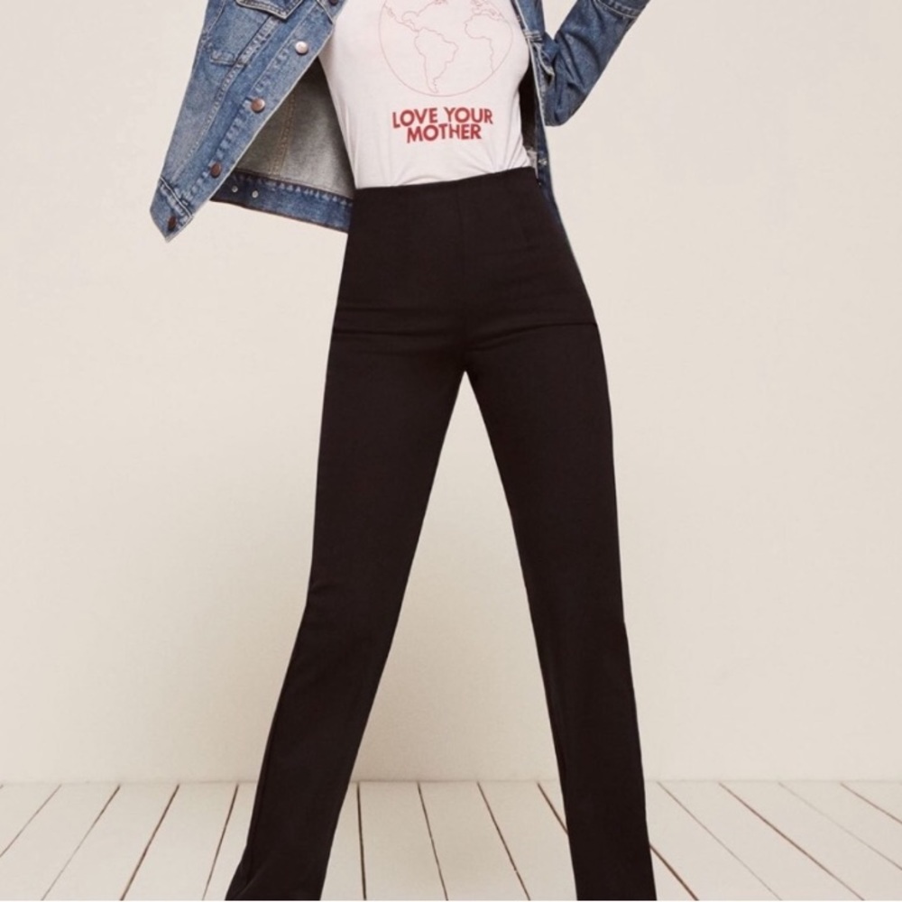 Reformation Cara Pant Black 6